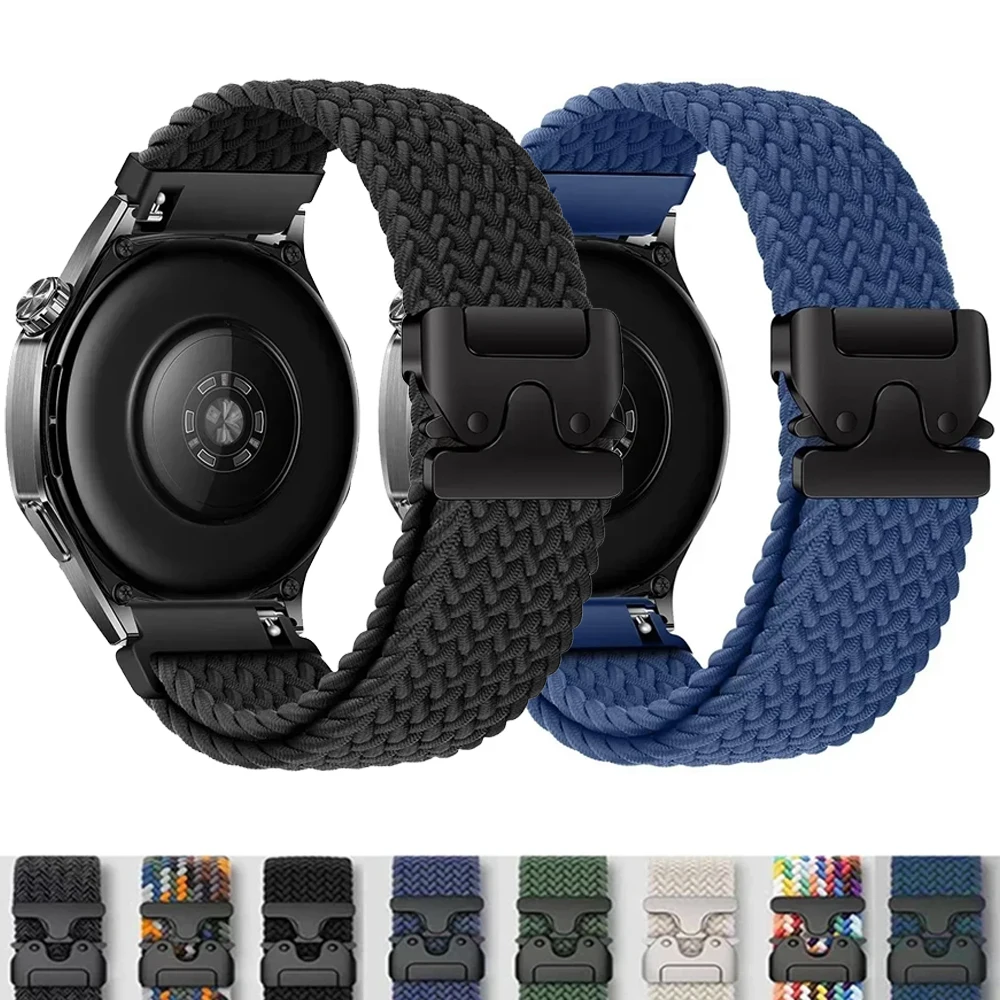Nylon geflochtenes Fallschirmschnallenarmband für COROS APEX 4 42 mm/PACE Pro Armband Band Suunto Vertical 2/S/Run/Huawei Watch GT6 46 mm