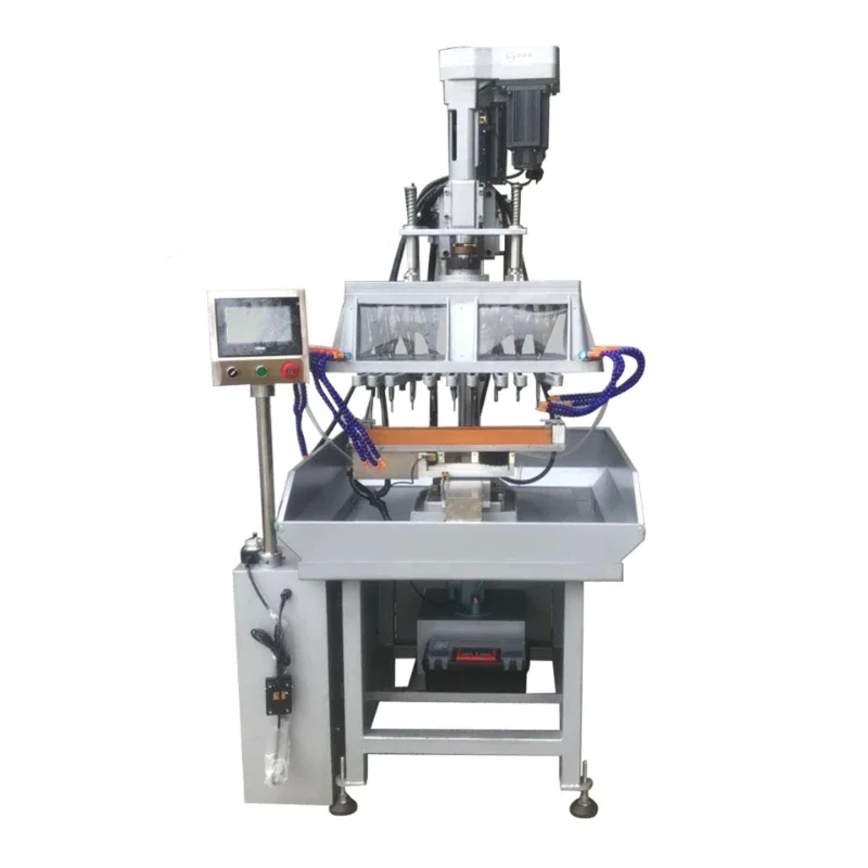 Mechanical Economical Cooling Fin Servo Sliding Table Shift Multi-Axis Drilling Tapping Chamfering All-in-One Machine