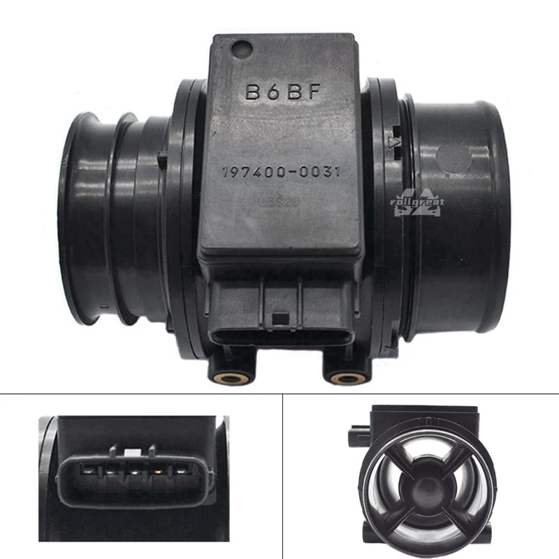 197400-0031 Mass Air Flow Meter MAF Sensor For Mazda Protege Miata MX-3 Kia Sephia Ford Mercury 1.6L 1.8L B6BF-13-215 B6BF13215