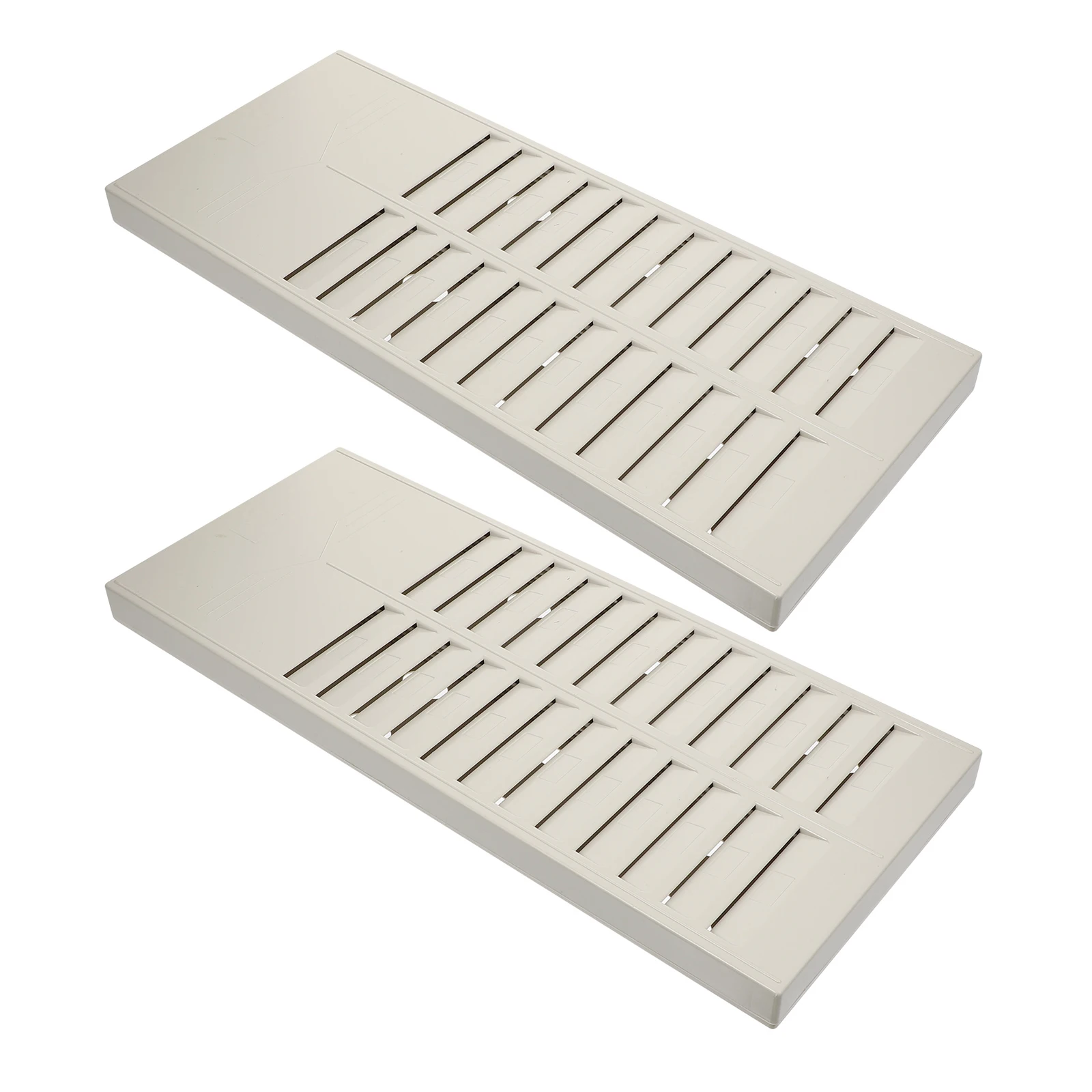 2Pcs Time Attendance Card Rack Holder Plastic 24 Slot Employee Badge Organizer Payroll Recorder Office Desk Stand 20.04x8.25in