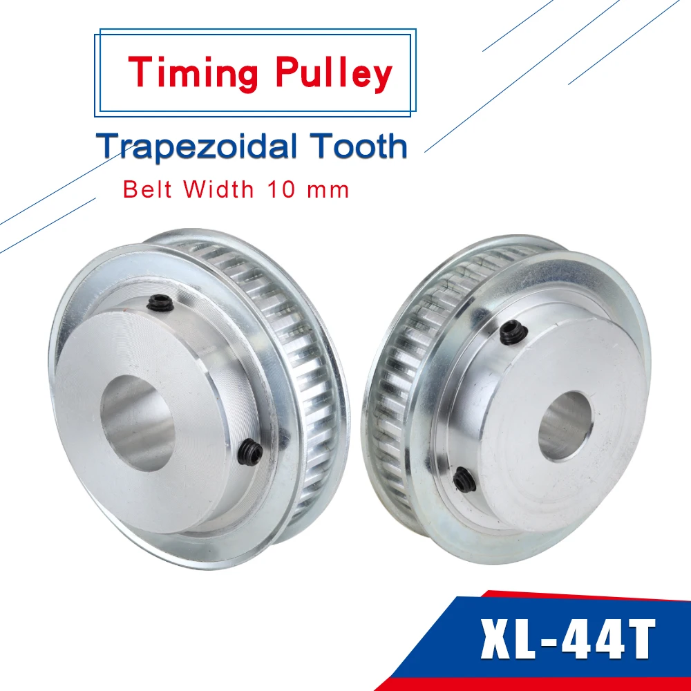 

Timing Pulley XL 44T Trapezoidal Tooth Teeth Pitch 5.08 mm Pulley Wheel Bore Size 10/12 mm Belt Width 15mm For XL Rubber Belt