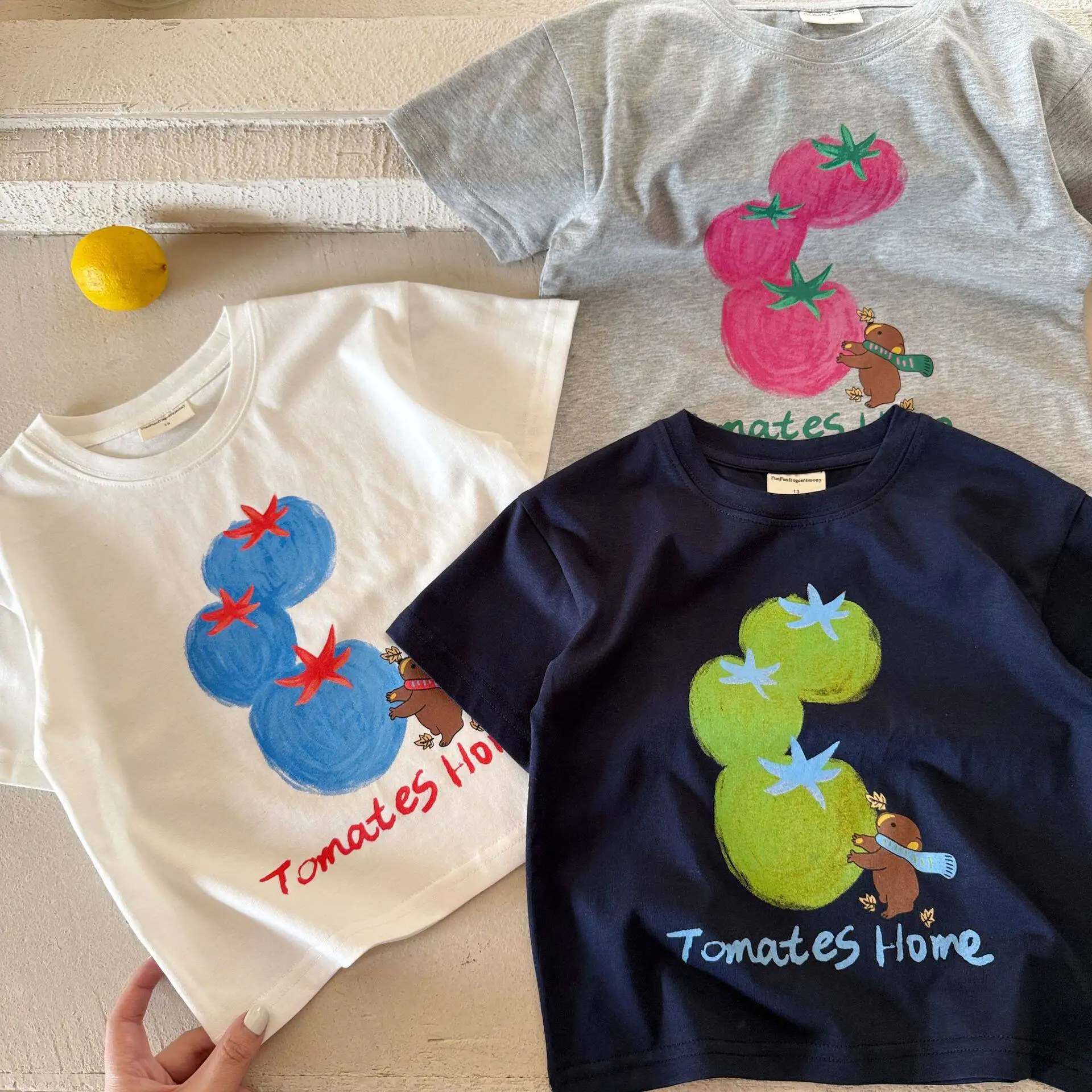 

2026 Summer New Children Short Sleeve T Shirts Cotton Boys Girls Cartoon Print Tee Baby Loose O-neck T Shirts Kids Clothes