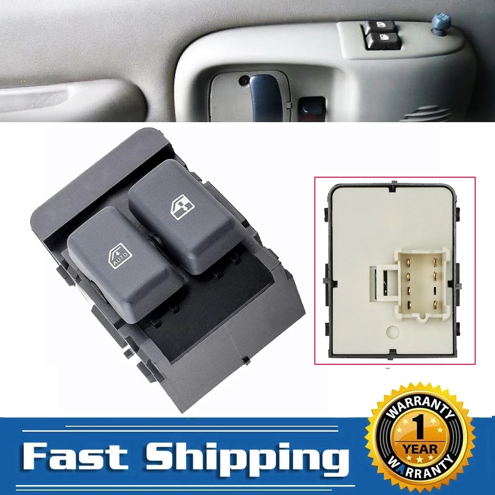 Left Driver Electric Window Control Switch Lifter Button Console for Chevrolet Express GMC Savana 1996 1997 1998 1999 15728438