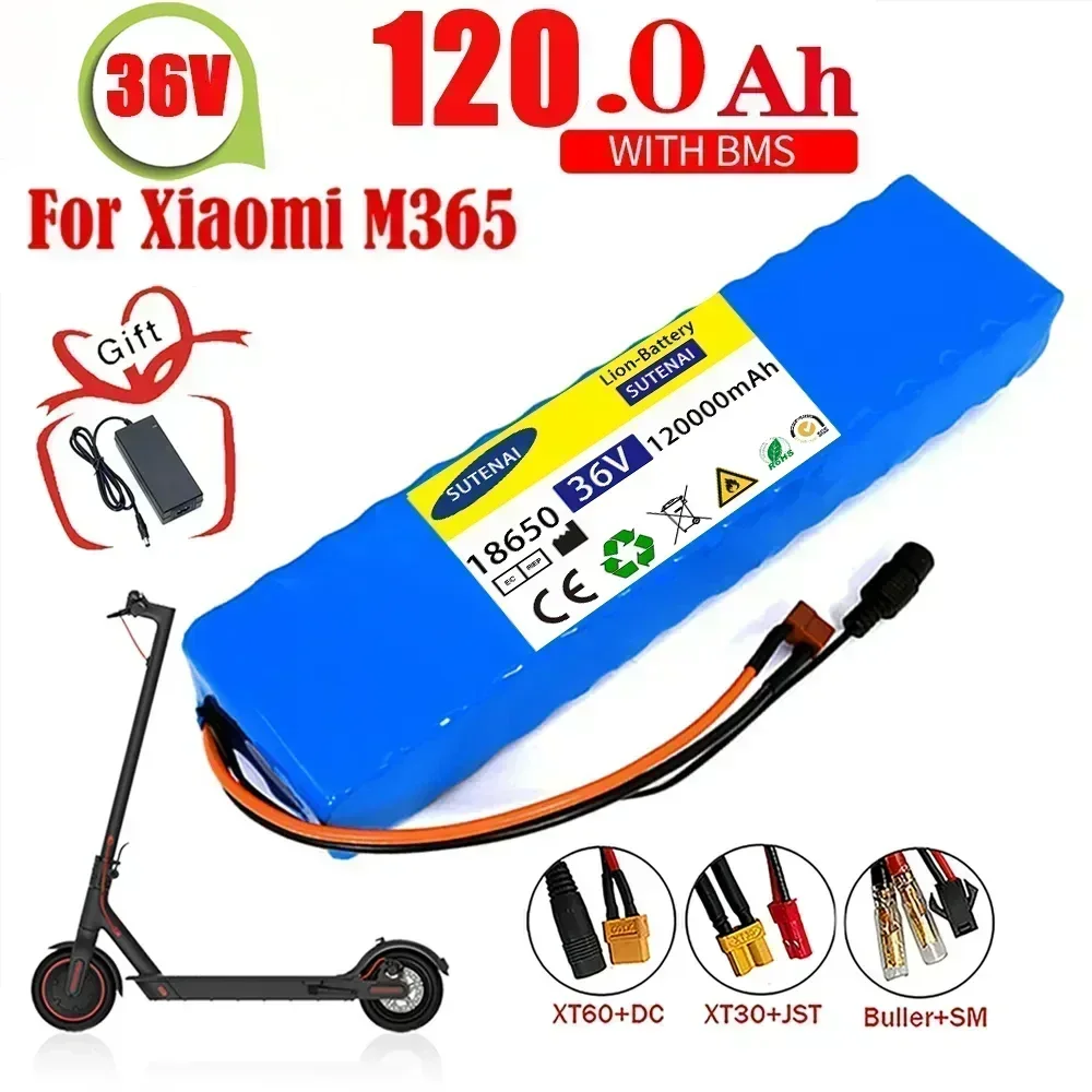 

SU 10S3P 36V 120Ah Battery ebike Battery Pack 18650 Li-ion Batteries 1000W For High Power Electric Scooter Motorcycle Scooter