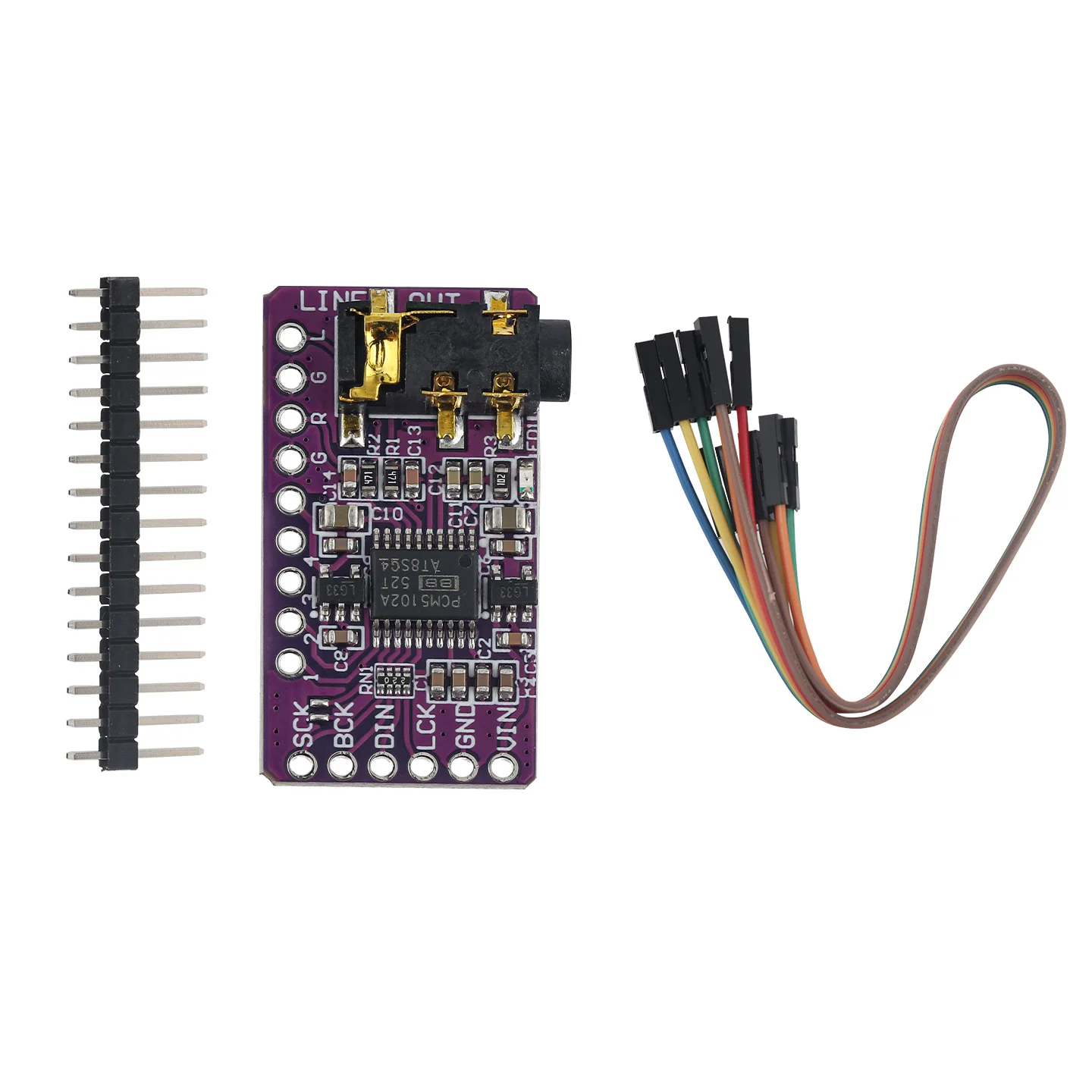 Interface I2S PCM5102A DAC Decoder GY-PCM5102 I2S Player Module for Raspberry Pi PHAT Format Board Digital Audio Board