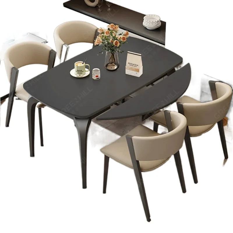 

Black slate dining table