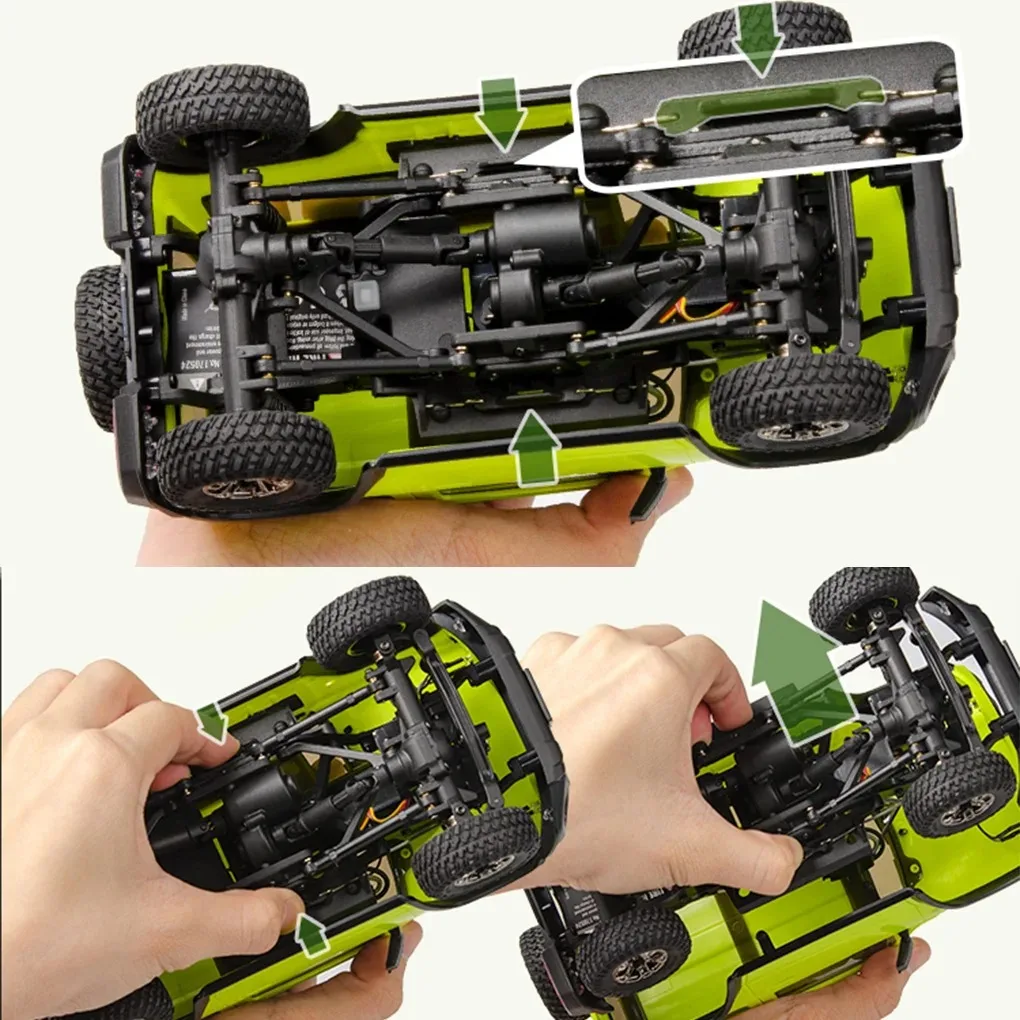 UDIRC UCX2402 RC Auto 1/18 4x4 Simulazione Arrampicata Fuoristrada con Cambio Inversa Modello di Controllo Remoto Auto Giocattolo Regalo