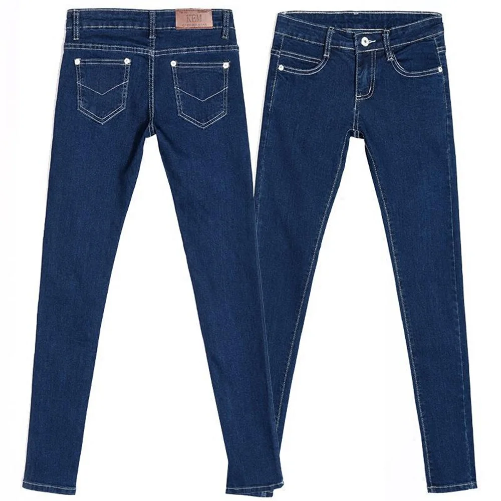 Imagem -03 - Calça Jeans de Cintura Alta Feminina Calça Elástica Feminina Roupas Apertadas Slim Fit Casual Outono Nova 2023