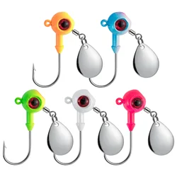 Anzuelos Jig Stand Up Spinner redondo con cuchilla Colorado