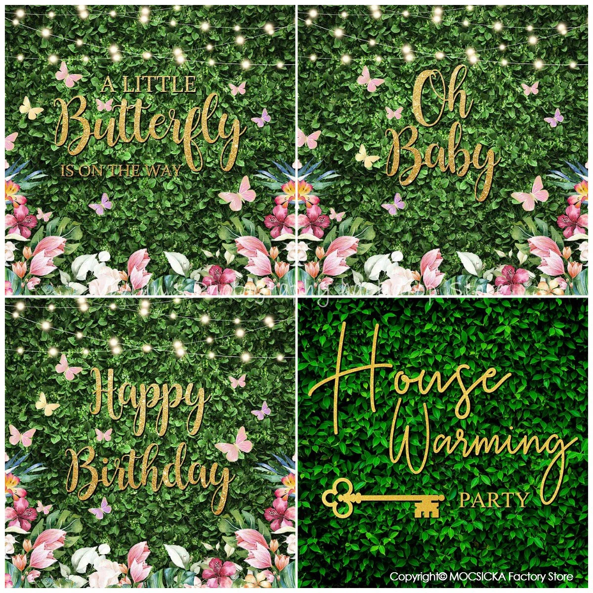 

Oh Baby Spring Green Grass Children Backdrops Happy Birthday Party Art Realistic Baby Shower Photography Backgrounds Banner Prop