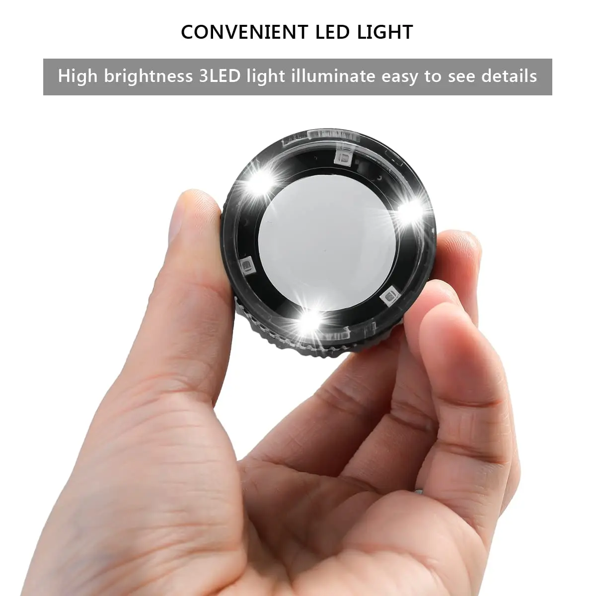 Imagem -03 - Lupa de Mão com Luz Led uv 30x Lupa Cilíndrica Ajustável Focal hd Ferramenta Jóias Lente de Leitura Lupa