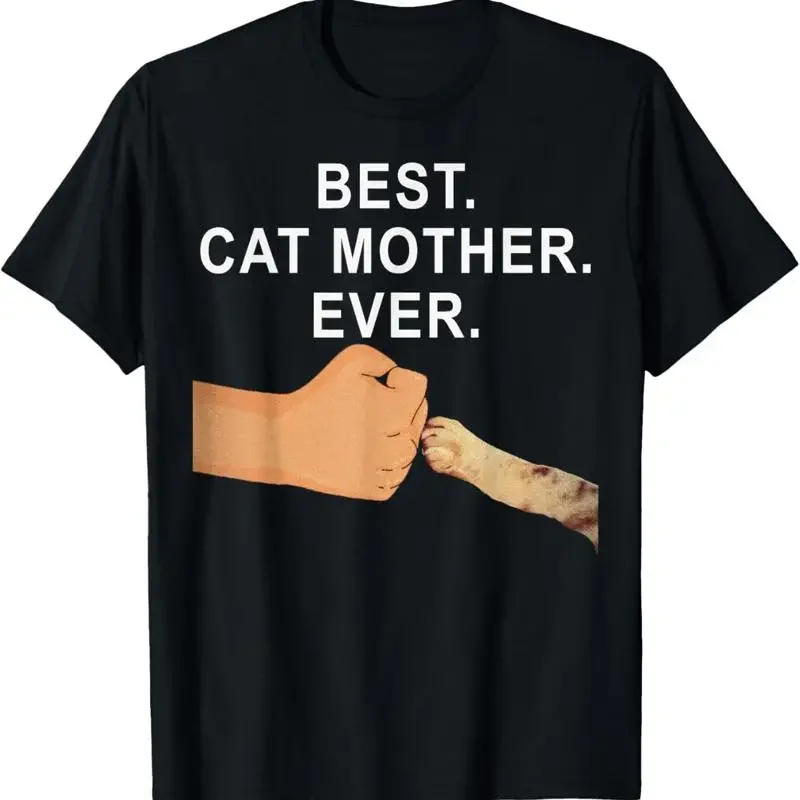 Best Cat Mother T Shirt Fist Paw Bump