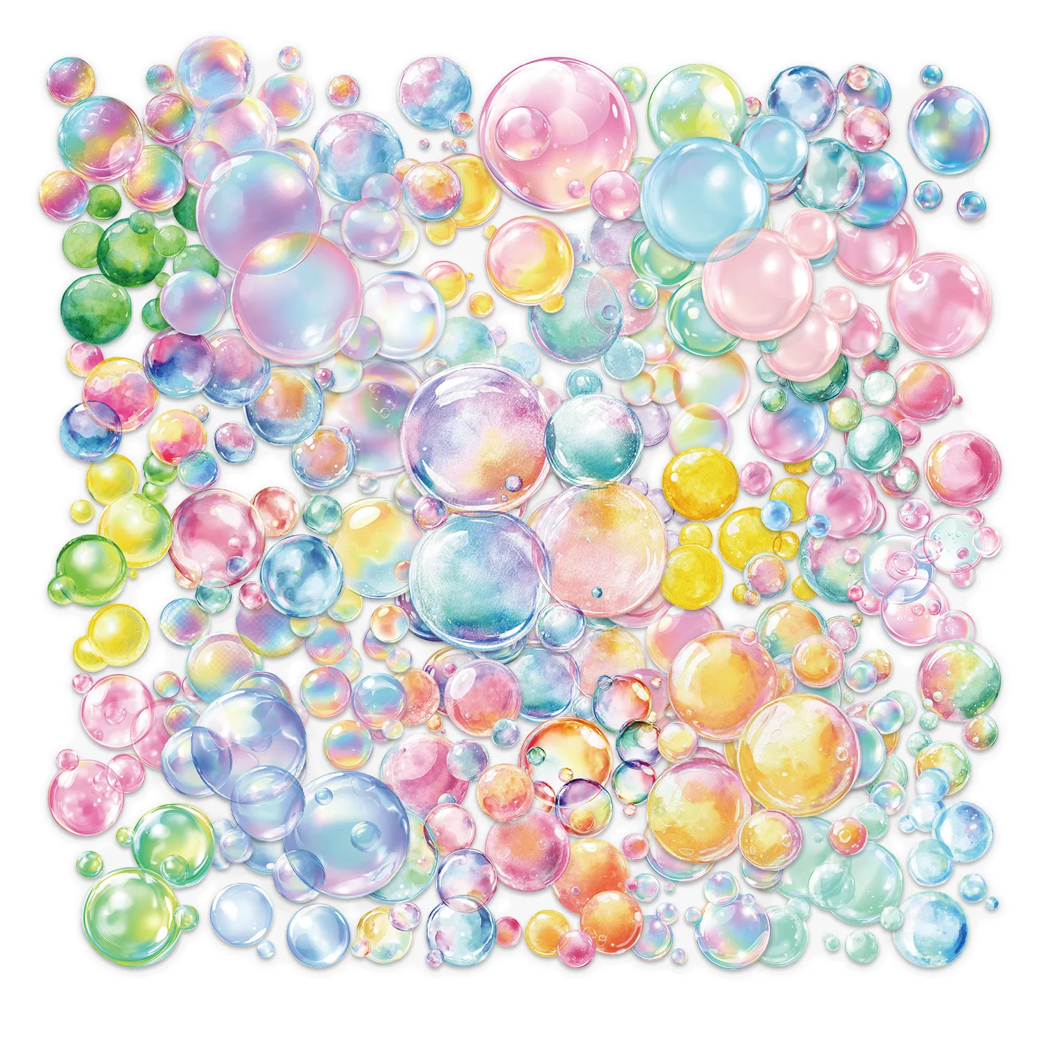 50 pièces dessin animé couleur bulle amusant autocollants bricolage coque de téléphone ordinateur portable tasse d'eau ordinateur jouet autocollants