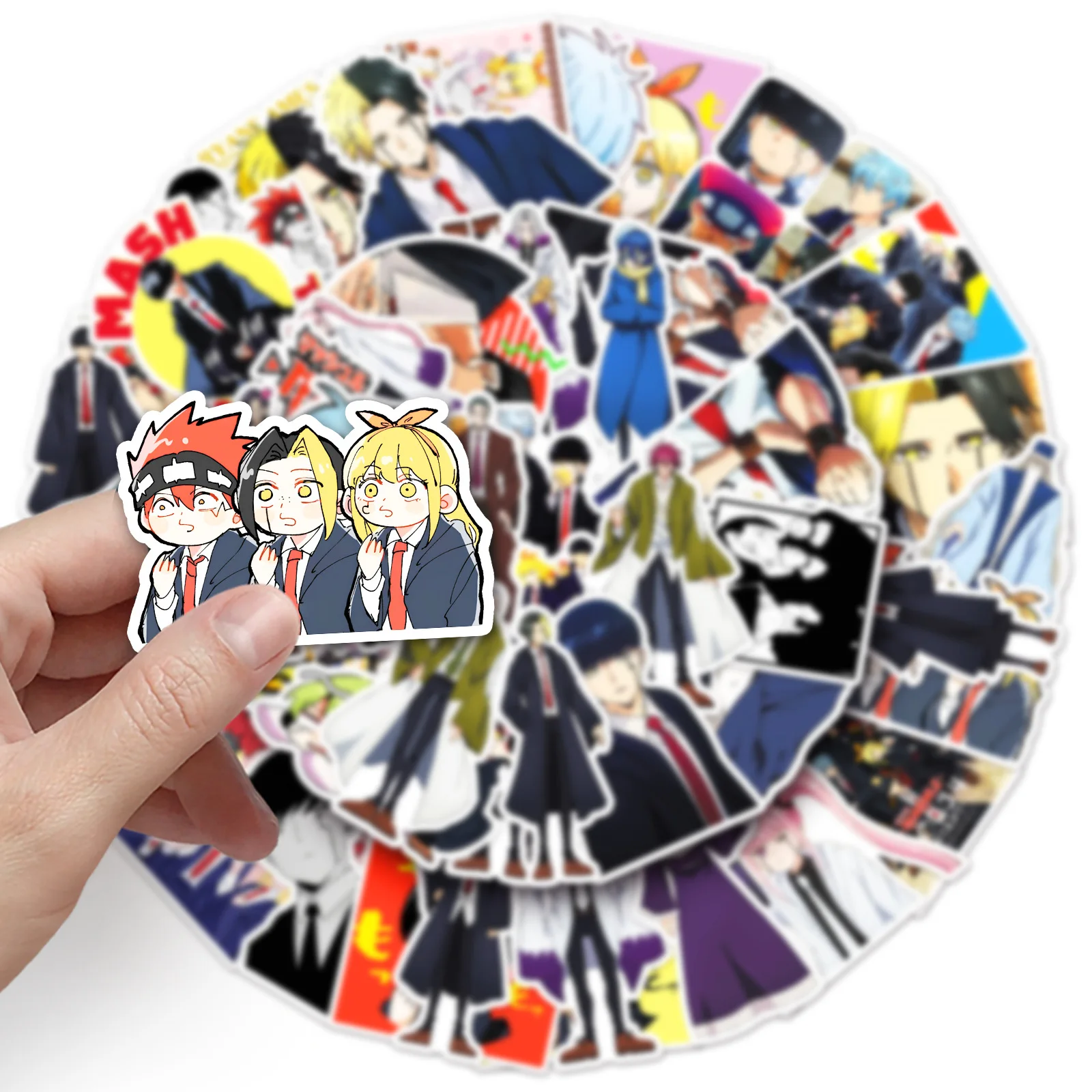 10/50PCS MASHLE: MAGIC AND MUSCLES Anime Stickers Suitable for Guitar Laptop Phone Helmet Waterproof DIY Decals Kids Decoration