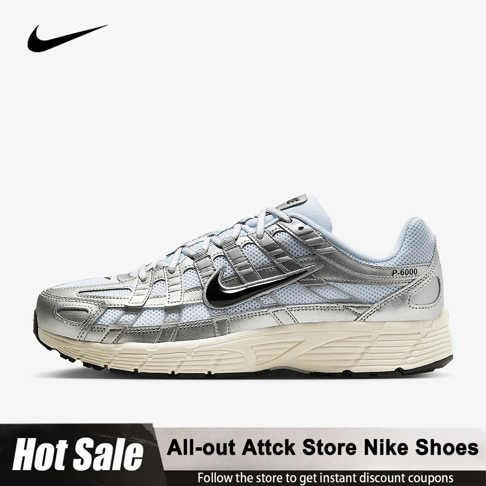 

Nike Men's Outdoor Retro Training Sneakers CD6404-105 Unisex Running Shoes Silver Couple Shoes Breathable Low-Top Casual Shoes