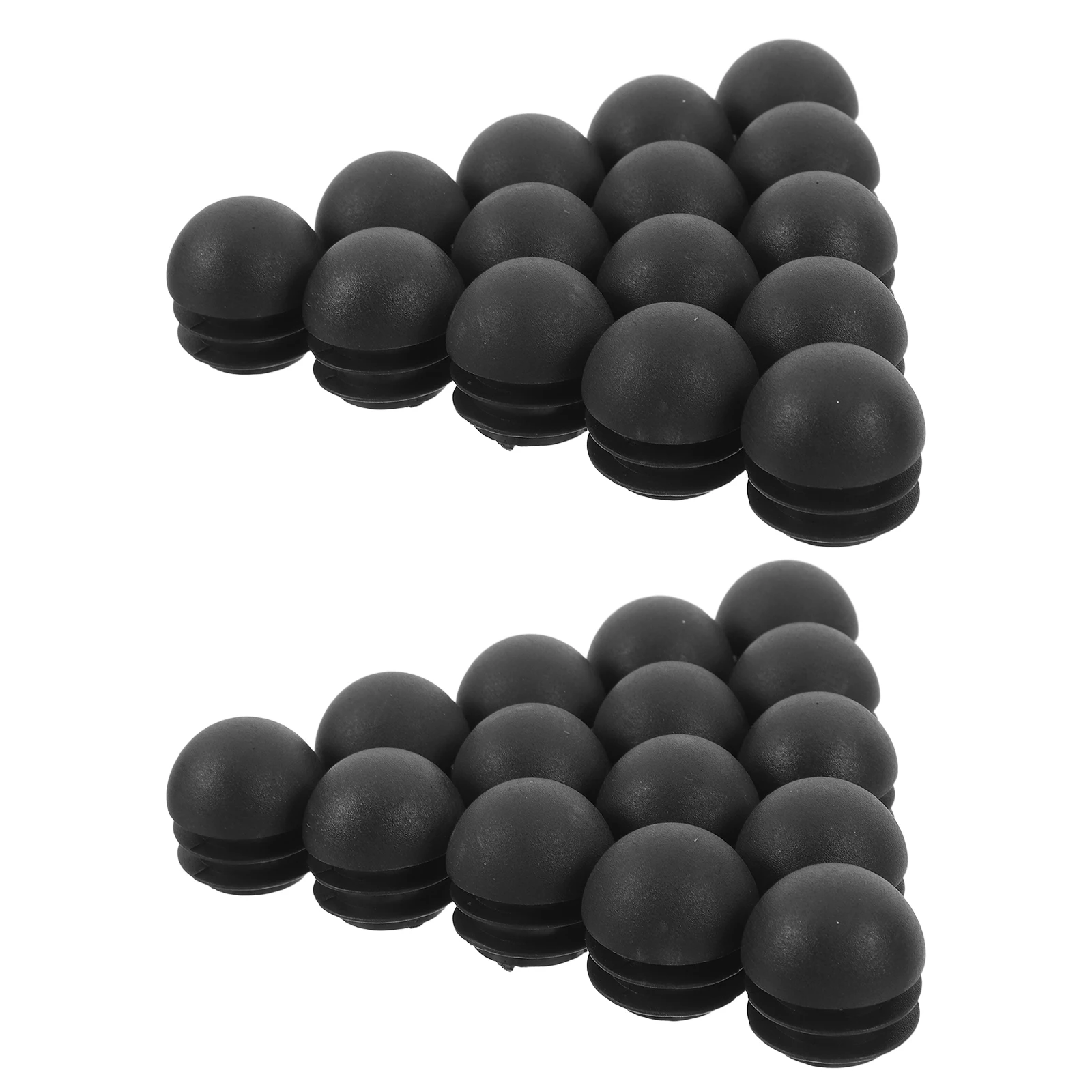 

25 Pcs Round End Cap Tube Plugs Ladder End Caps Spherical Foot Cover Furniture Parts Pipe Stop Cap Durable Plastic
