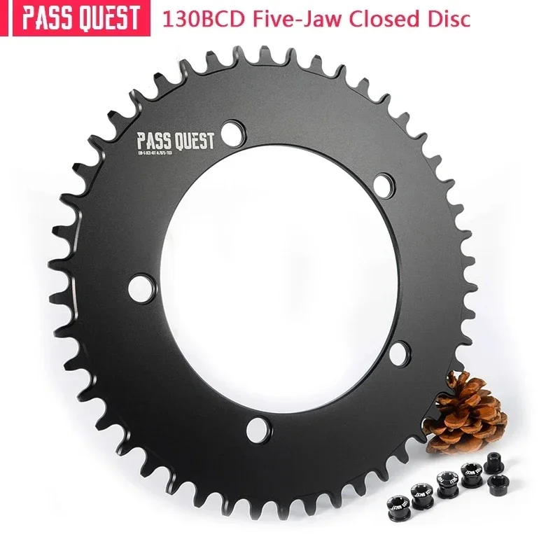 PASS QUEST road bike closed monocle 42-58T bike chain/sprocket 130BCD for RED APEX 3550 cranks Bicycle Accessories