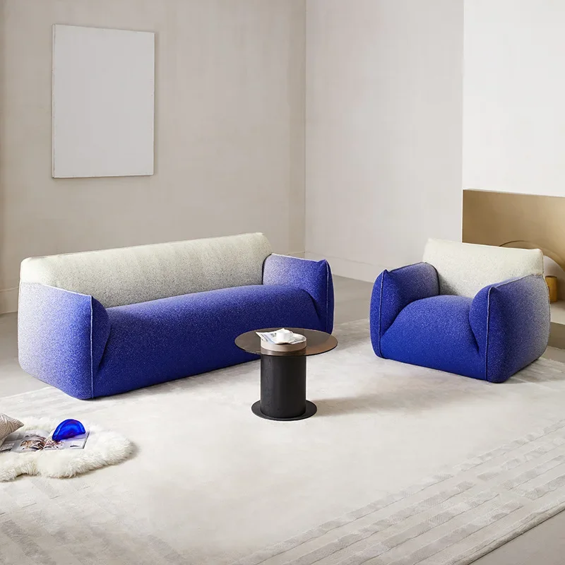 

Italian single sofa, small apartment, modern living room Internet celebrity simple fabric sofa