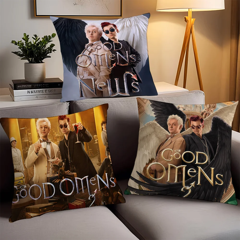 Adventure movie G-Good Omens 2 Pillow Case Office Cushions Suitable For Sofa Car Bedroom Decorative Cushion Cover