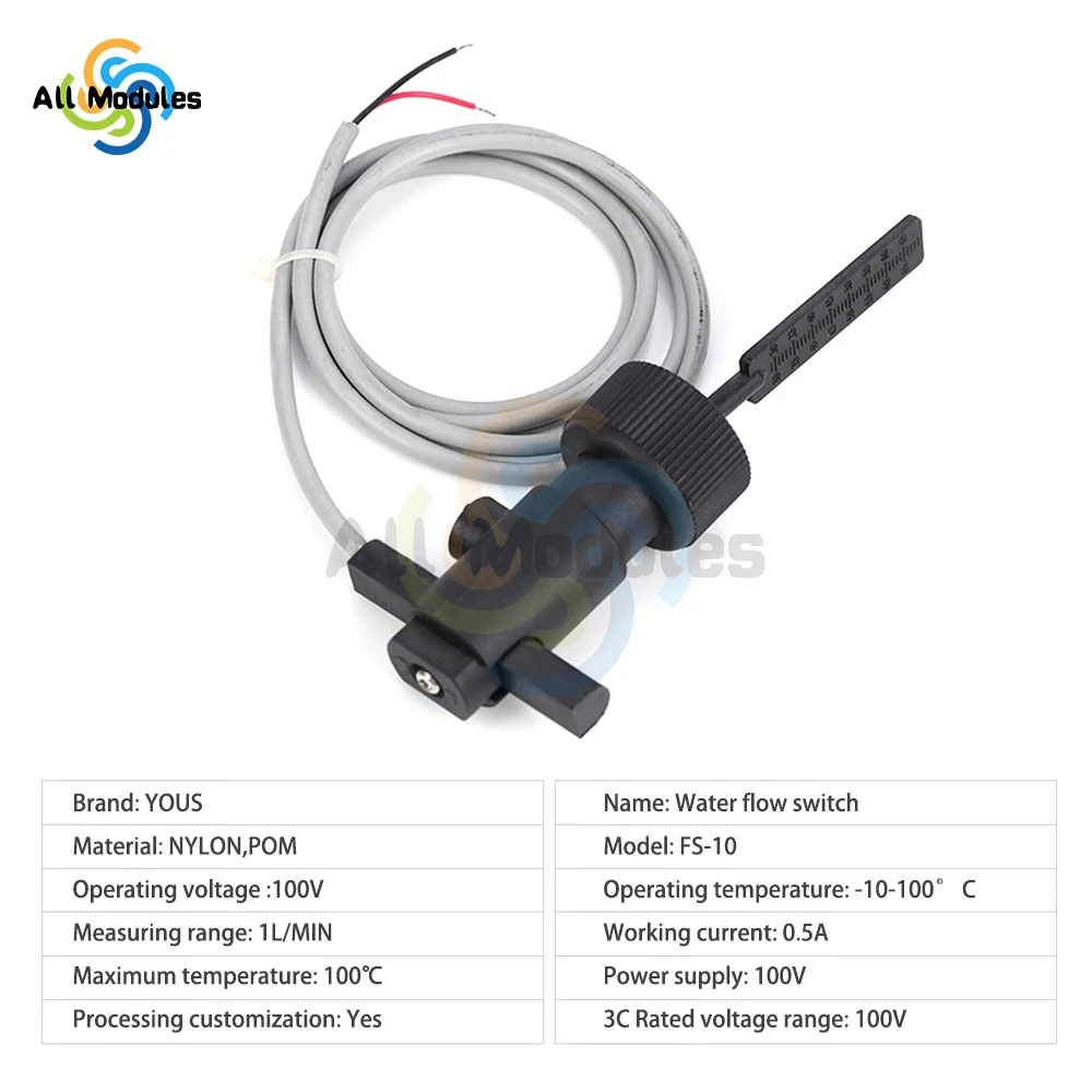 Water Paddle Flow Switch Female Thread Connecting Flow Sensor for Heat Pump Water Heater Air Conditioner