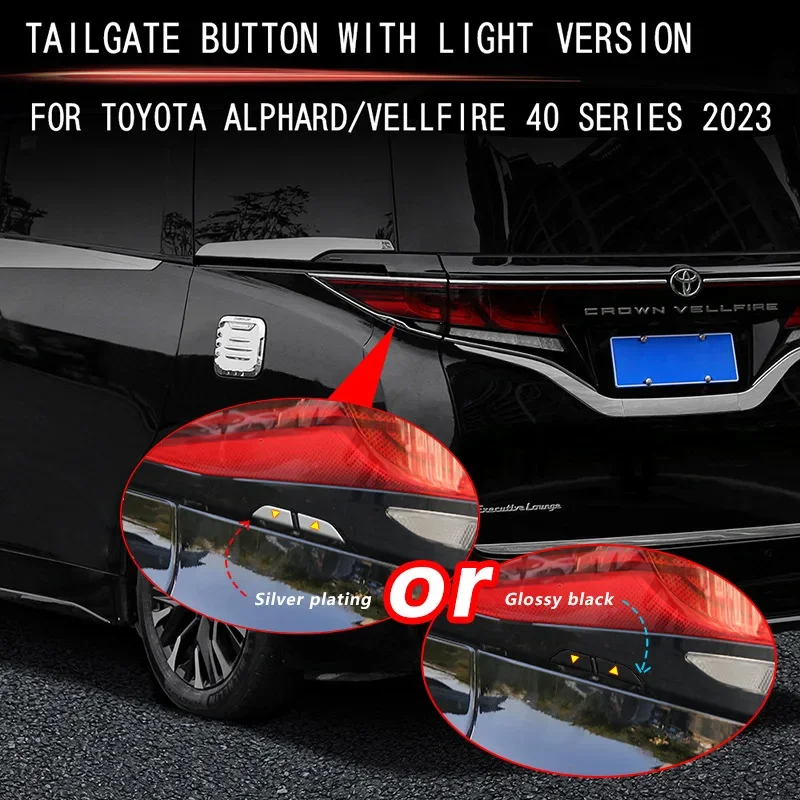 

For Toyota VELLFIRE/ALPHARD 40 series 2023-2024 Trunk Switch LED Light Electric Tailgate Button Lamp