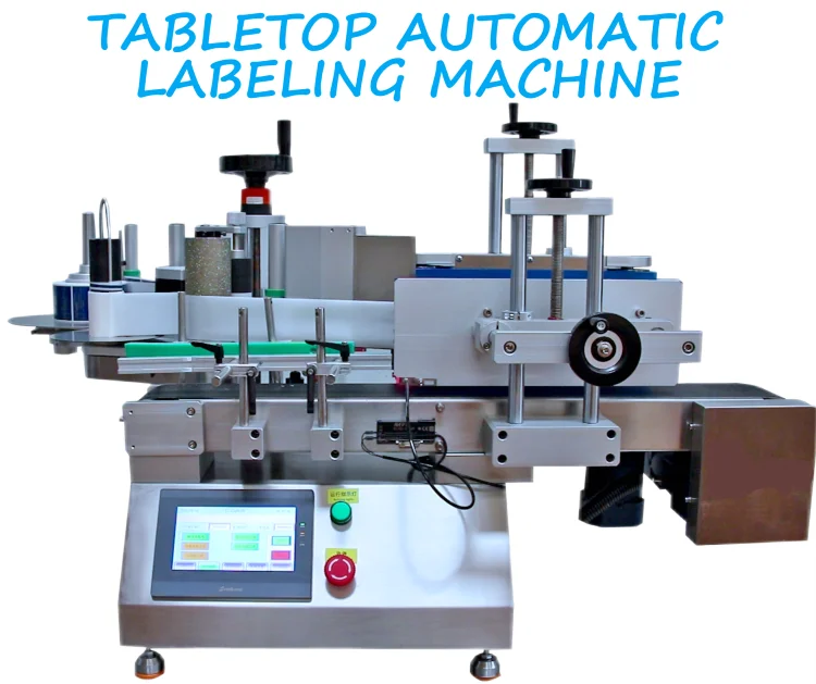Desk Type Automatic Honey Jam Jar Wine Bottle Tuna Can Round Container Self-adhesive Sticker Labeling Machine With Date Printer