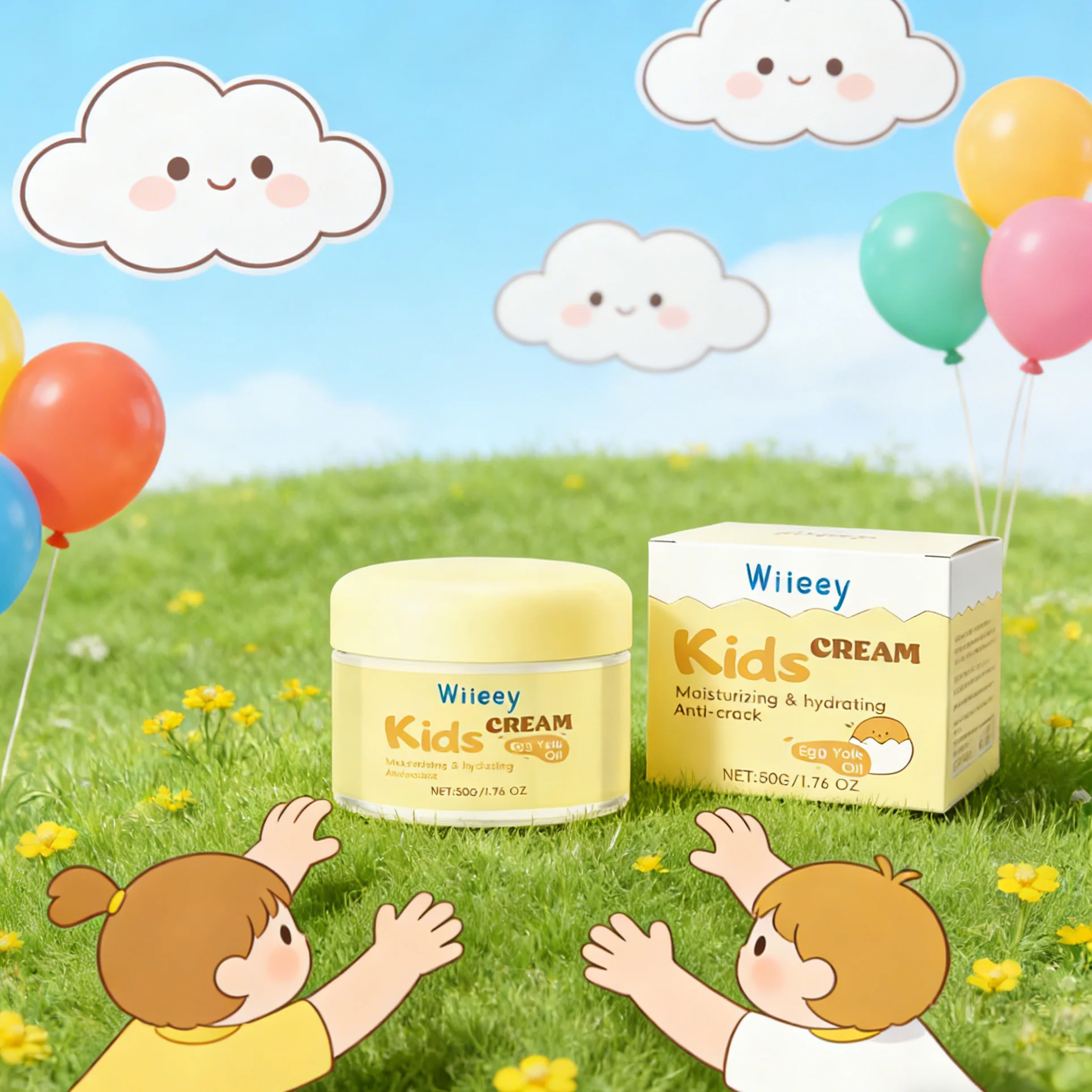 

Children Moisturizing Face Cream Soothing Skin Protection Glow Non-Greasy Lock Water Nourishing Soften Skin Baby Smooth Cream