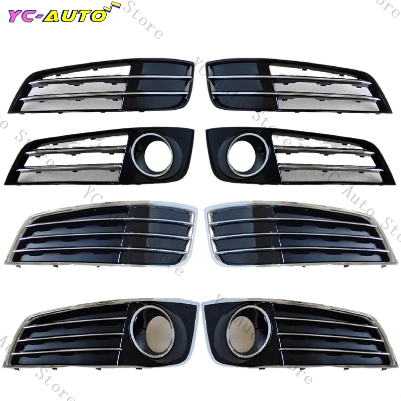 

For Audi A8L A8 D4 2010 2011 2013 Car Front Fog Light Frame Cover Chrome Grille Fog Lamp Grill Accessories