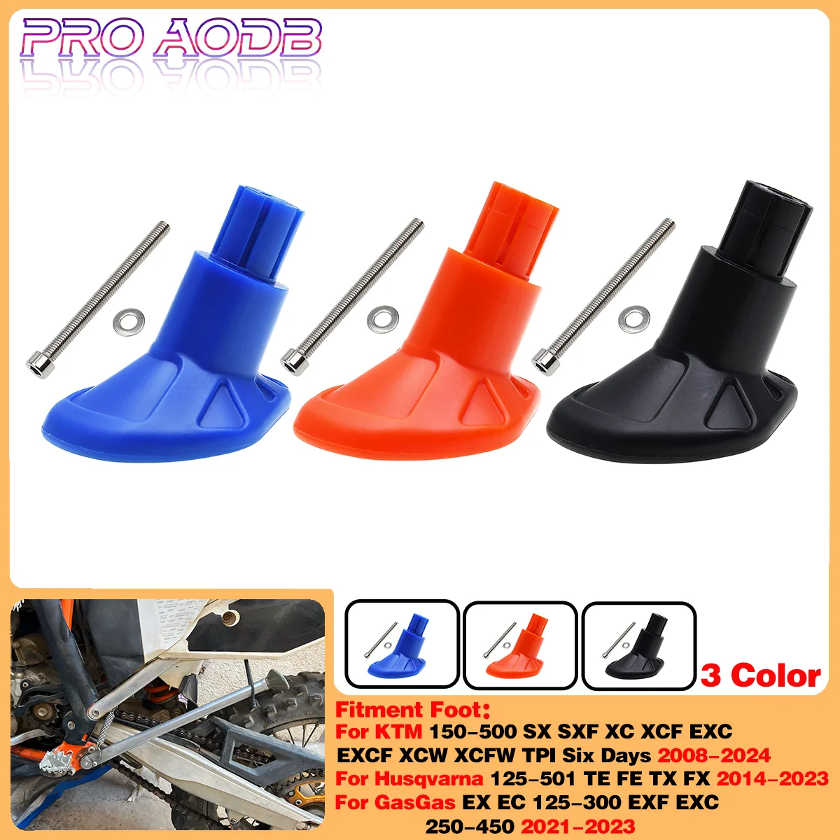 

Motorcycle Kick Side Stand Base Pad Foot Kickstand Plate For SX SXF XC XCF EXC EXCF XCW XCFW TE FE TX FX EX EC EXF EXCF 125-501