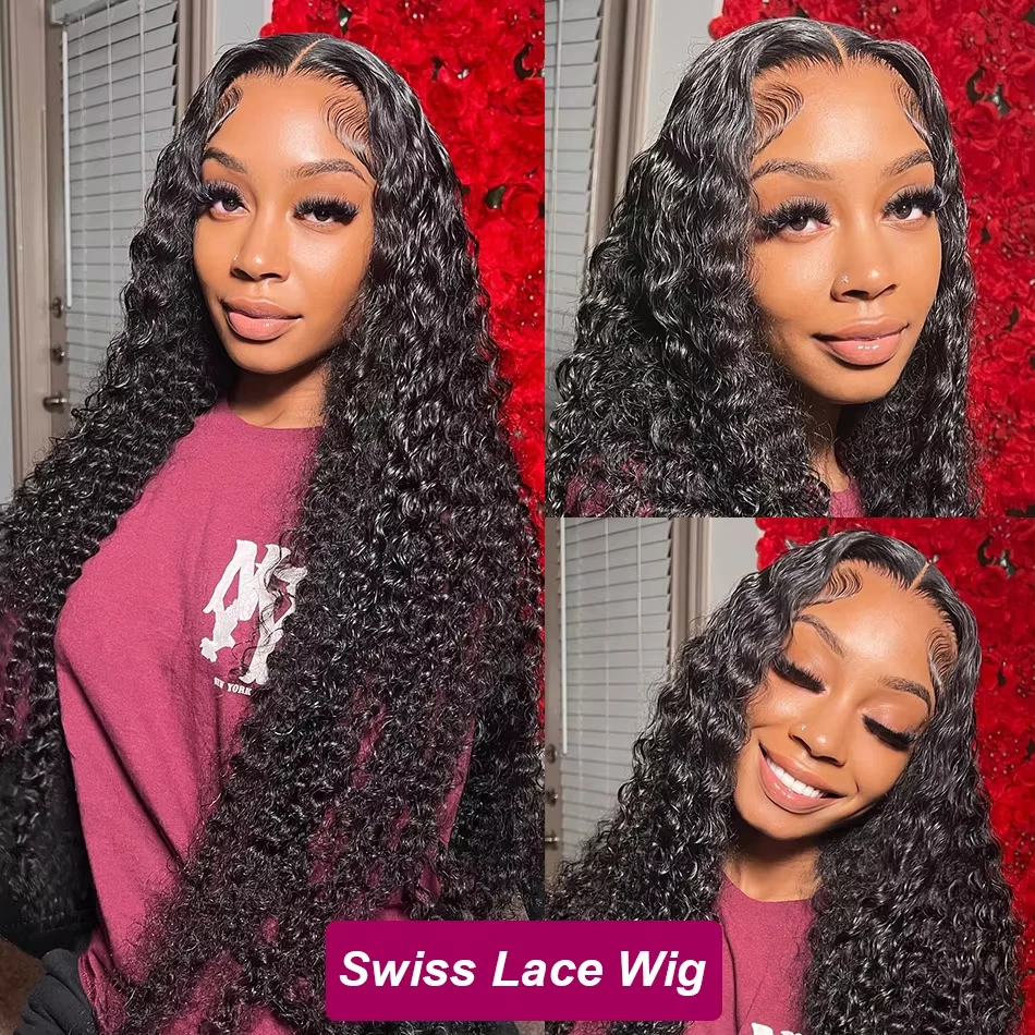 13X4 13X6 Water Wave Hd Transparent Lace Front Wigs Deep Wave Lace