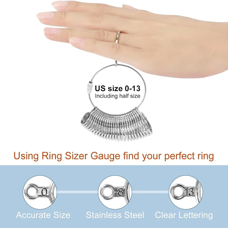 Top Sale Metal Ringsizing Tool Set With Fingersizing Mandrel Ringsizing Jewelry Tools, 4 Pieces