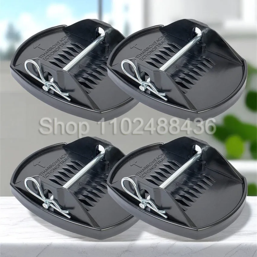 4 Pieces Caravan Jack Pads Wheel Foot Leg Support Adapter for Trailers Caravan Jacking Lift Pad Set Accessories