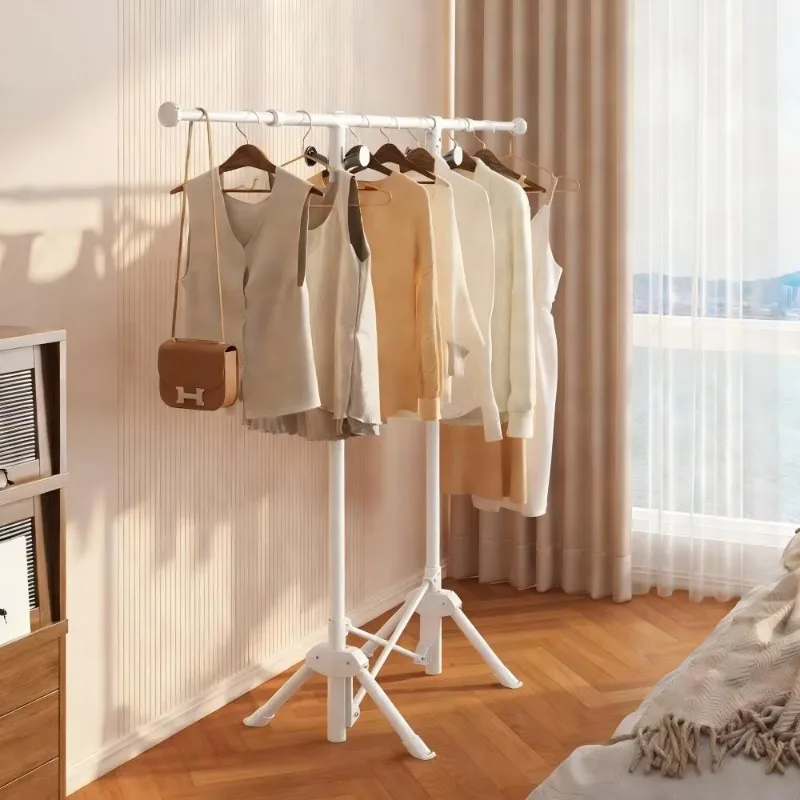 Metal rolled hanger with hanging rod and hook, with fixed feet