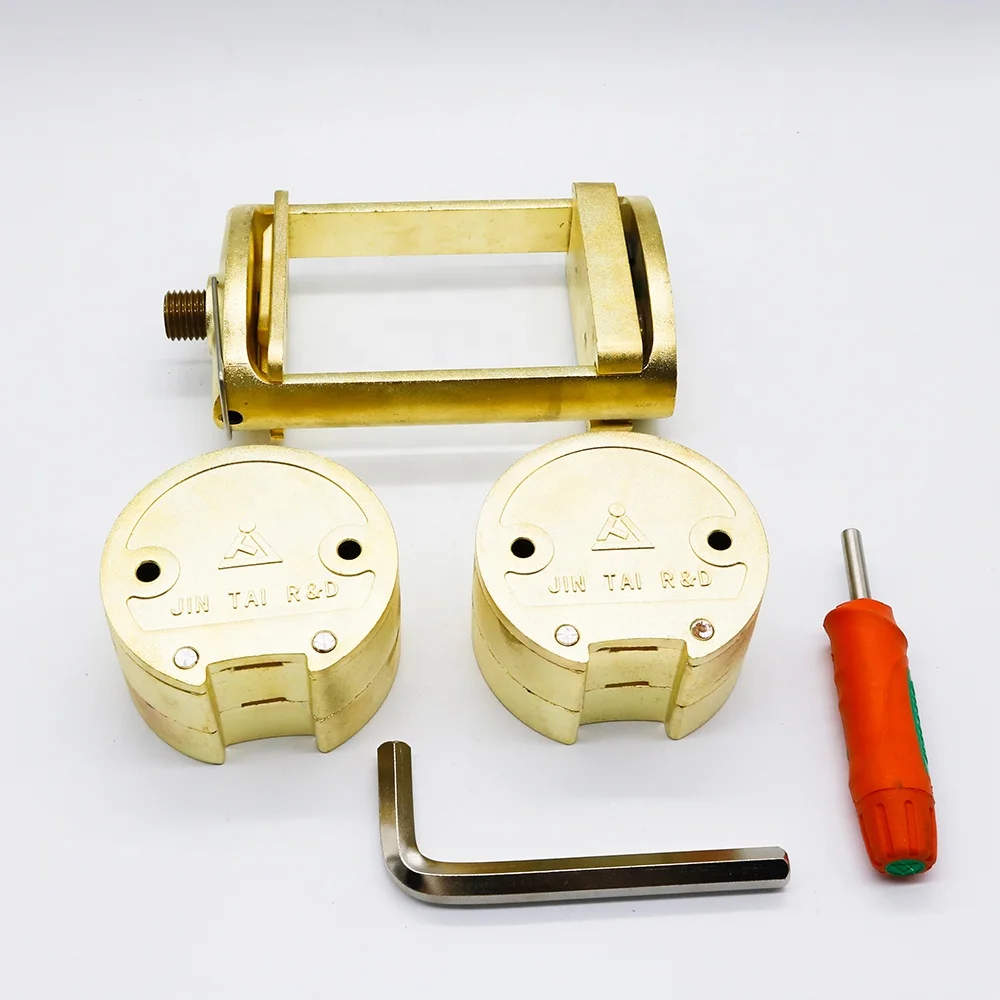 Laboratório profissional de duas camadas tanque duplo bronze manipulador dentadura frasco imprensa compressa com chave e alça