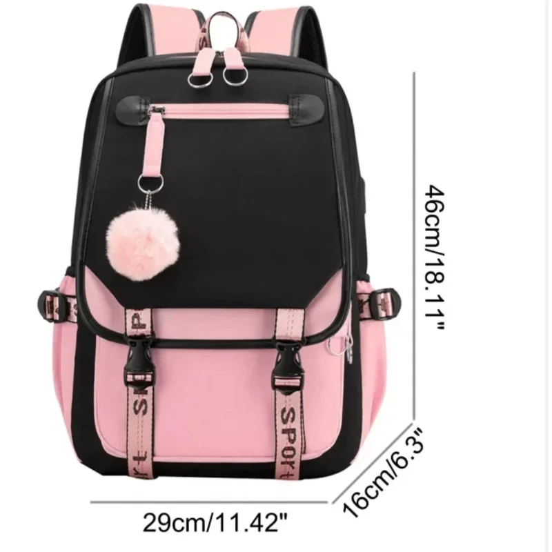 Уличные дорожные сумки на молнии, многофункциональная сумка на плечо, новая тенденция, модная большая вместительная школьная сумка с цветком сакуры и алфавитом