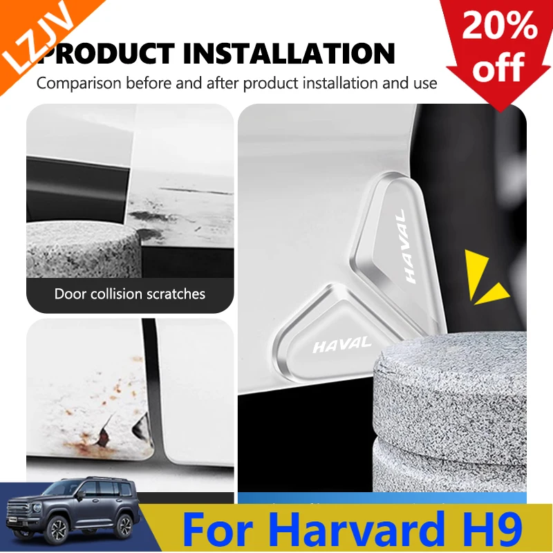 Car Door Corner Bumper Guards Triangle Decals Scratch Protection For Haval Great Wall Jolion H1 H2 H3 H4 H5 H6 H7 H9 F5 F7 M4 M6