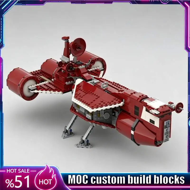 NOUVEAU 1037 PIÈCES MOC Croiseur Spatial Modèle de Nave Spatiale Sci-Fi Blocs de Puzzle Personnalisés DIY Assemblage Créatif Jouet Éducatif Cadeau Collection