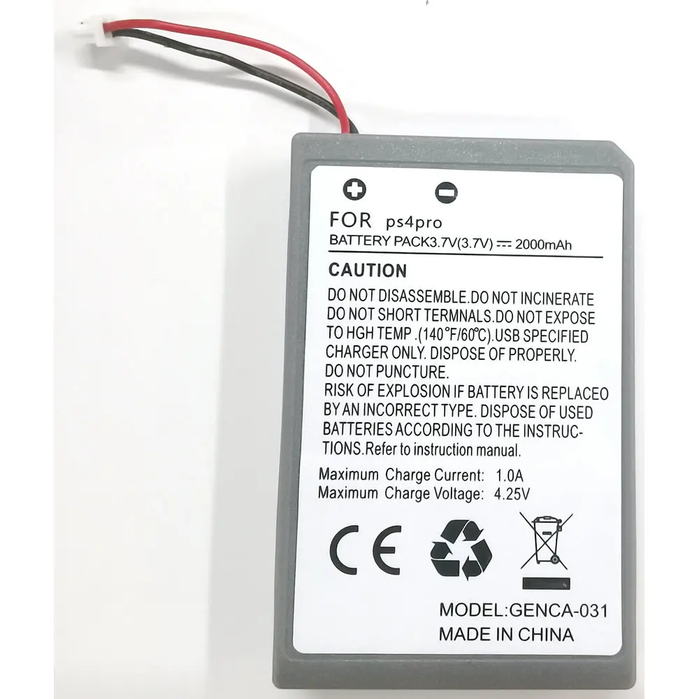 

3.7V 2000mAh New GENCA-031 Rechargeable Built-in Li-Ion Battery For Sony PS 4Pro