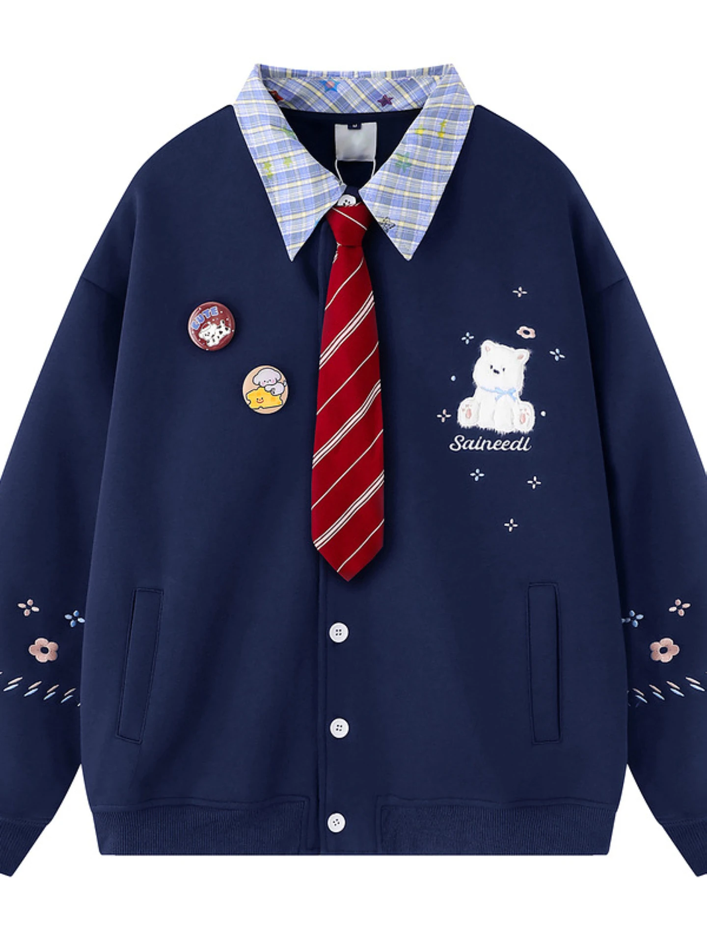 

Новая коллекция 2026: Комплект из двух предметов (худи и брюки) для весны и осени, для учащихся средней и старшей школы, свободный повседневный верхний слой.