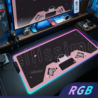 RGB Aerospace Cat Technology Game Accessories PC Anime Game Player Mouse Pad XXL Office Table Pad Carpet Rubber Anti-Slip Pad