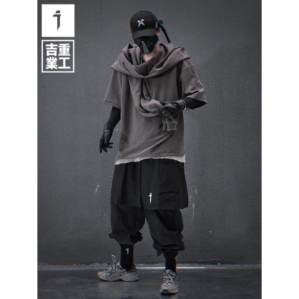 11 BYBB'S DARK سراويل وظيفية للرجال 2025 ربيعية تكتيكية مزيفة من قطعتين سراويل ركض للرجال ملابس هيب هوب ملابس الشارع الشهير