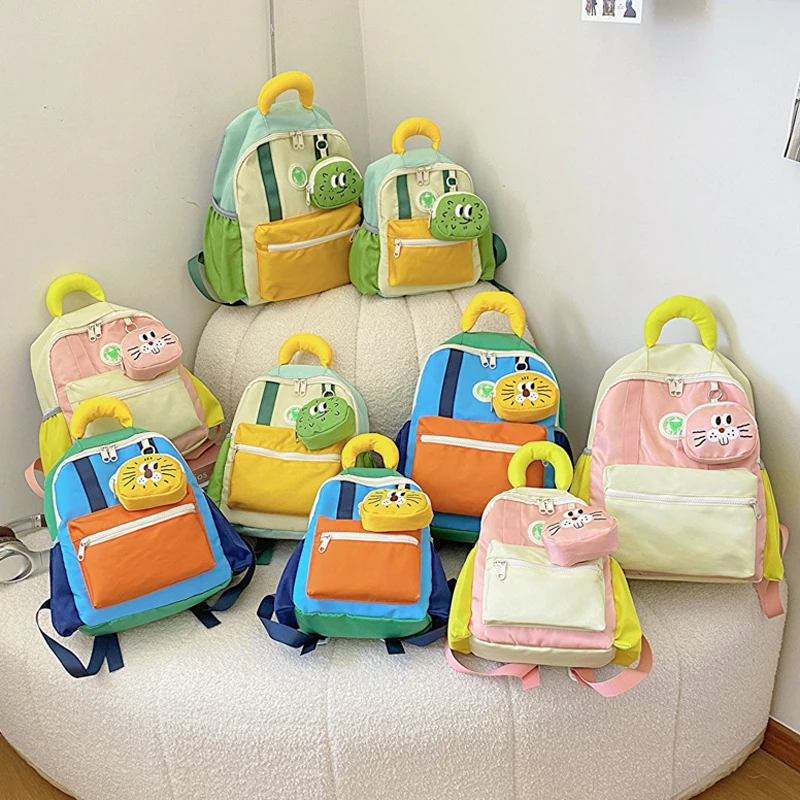 2024 Children School Backpack for Girls Boys Kids School Bag for Kindergarten Primary Preschool Backpack Child Travel Bag M/L