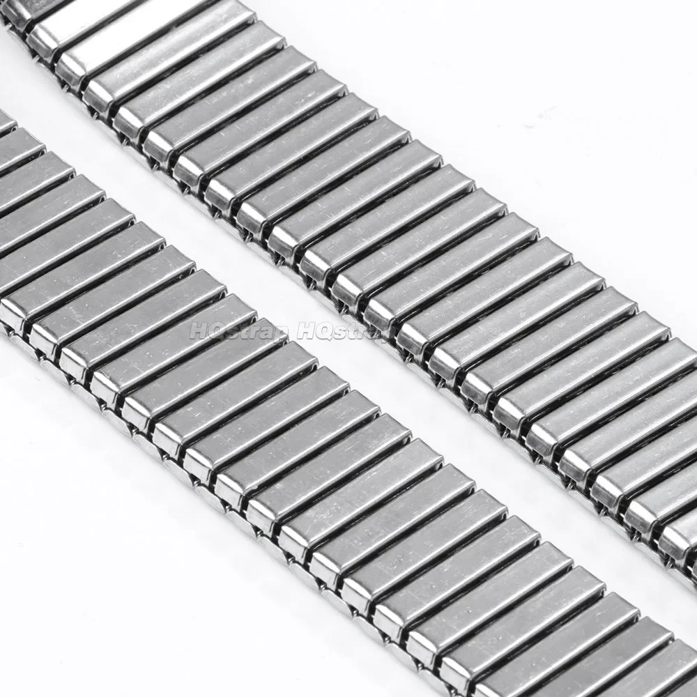 سوار فولاذي غير قابل للصدأ 12 مللي متر 14 مللي متر 16 مللي متر 18 مللي متر 20 مللي متر 22 مللي متر حزام مطاط المعادن الساعات استبدال معصمه سوار عالمي