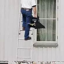 Ladder Tool Extension Ladder, Ladder Leveling Tool, Stair Ladder with Storag Stable Platform for All Surfaces and Uneven Ground