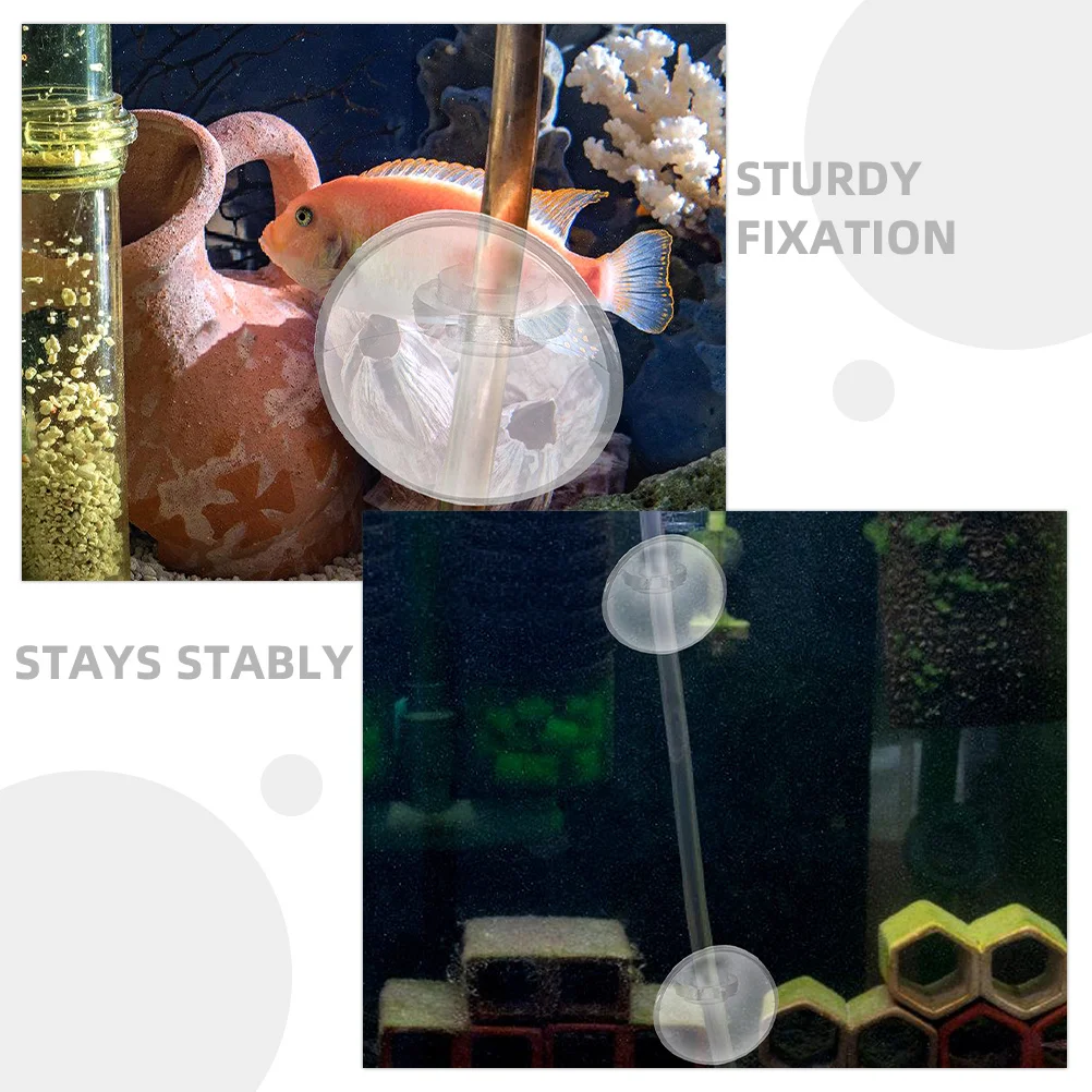 

30 Pcs Feature Oxygen Pipe Fixing Accessories Fish Tank Aquarium Suction Cup Clips Cups
