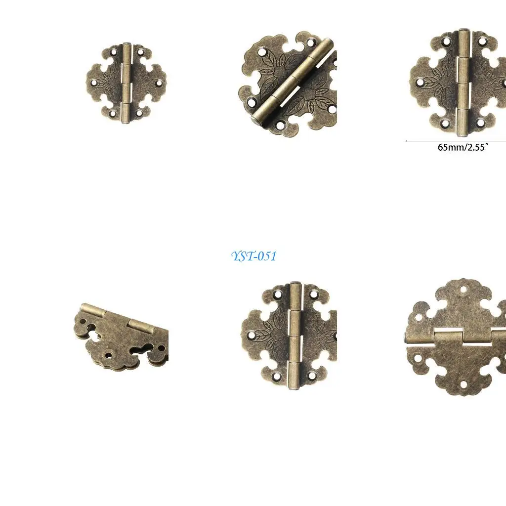 E15A 10 قطع من المفصلات الزخرفية العتيقة Hardwar Fashion مفصلات مستديرة خفيفة الوزن