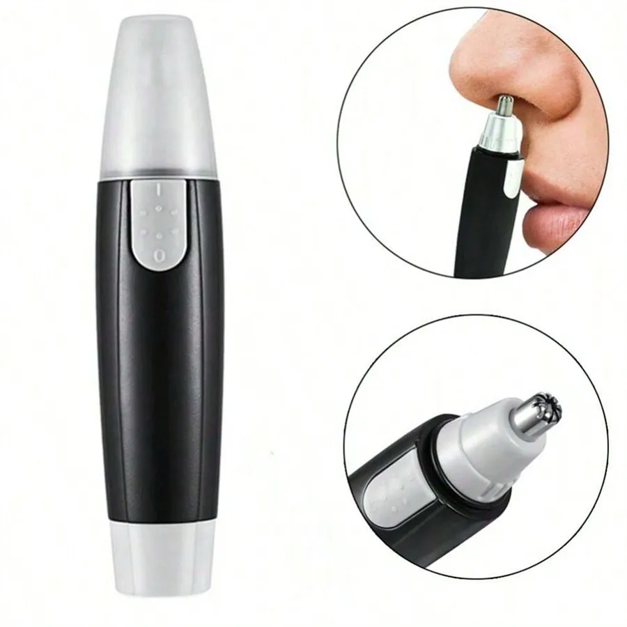 Portable Mini Nose Hair Trimmer, Electric Facial Hair Removal Device For Men & Women, Painless & Safe Shaver