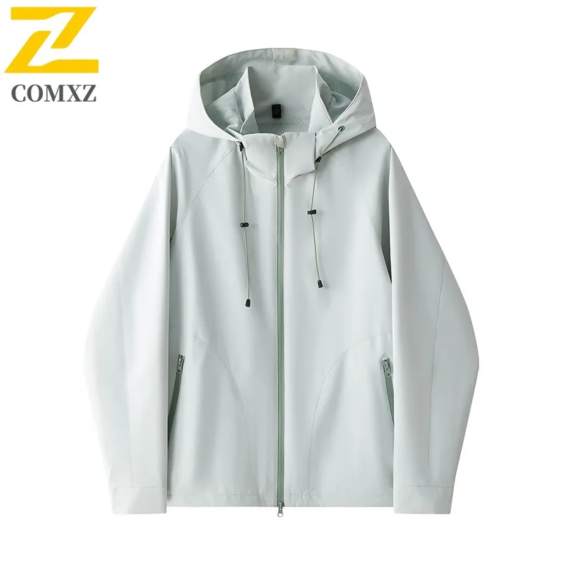 

COMXZ мужской плащ водонепроницаемый с капюшоном Gorpcore походная ветрозащитная прогулочная удобная гоночная куртка уличное легкое пальто