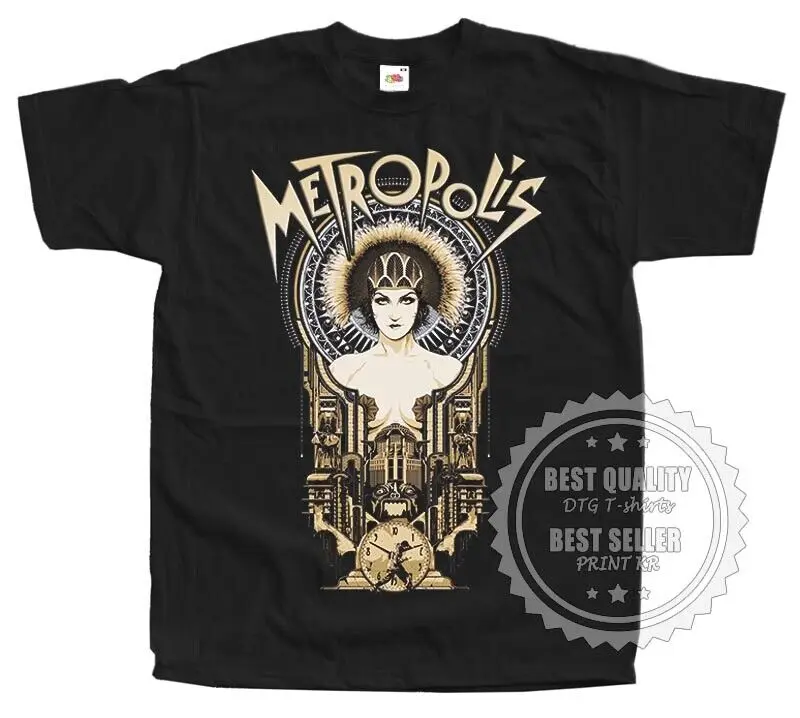 

Metropolis 1927 T SHIRT Drama Movie Poster v10 BLACK All Sizes S to 5XL