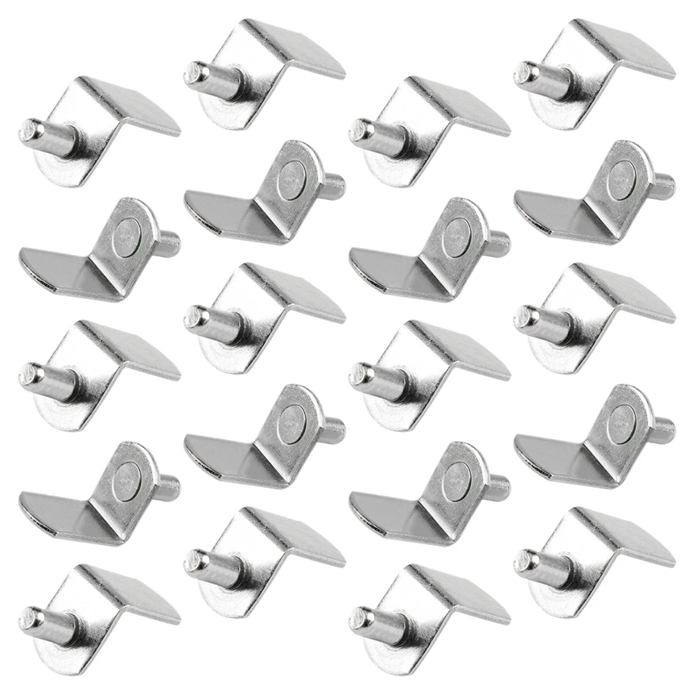 

20pcs Metal Cabinet Bracket Durable Support For Bookcase Wardrobe Closet Cupboard Furniture Supports Support Pegs Metal Shelf
